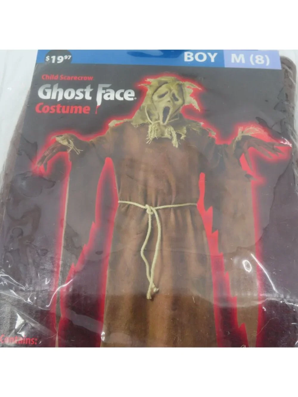 Scream 4 Scarecrow GhostFace Boys Medium 8 Horror Fun World Costume Mask